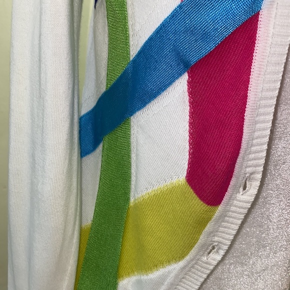 Versace jeans couture stripes knit sweater long sleeve classic cardigan buttons - Picture 10 of 11